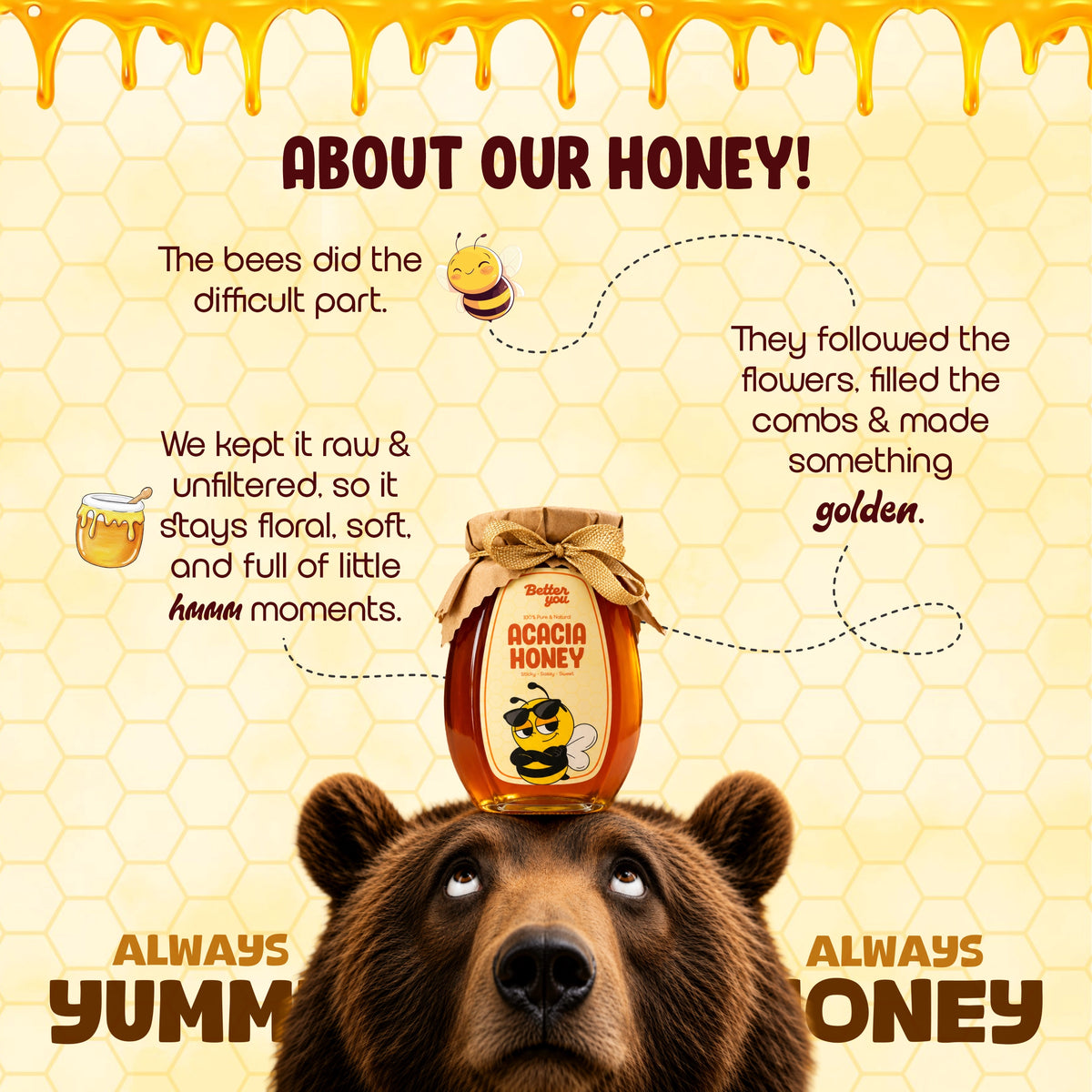 Acacia Honey | 100% Pure & Natural Phulai Honey
